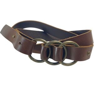 CANDIE\'s brown leather boho belt 44\